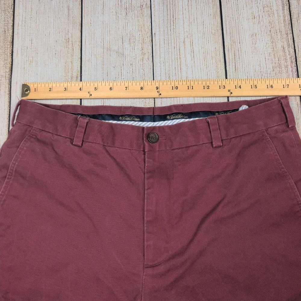 Brooks Brothers Clark Chinos Pants Burgundy W35 L32‎